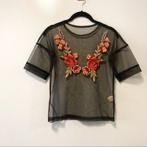 Sheer Appliqué Shirt